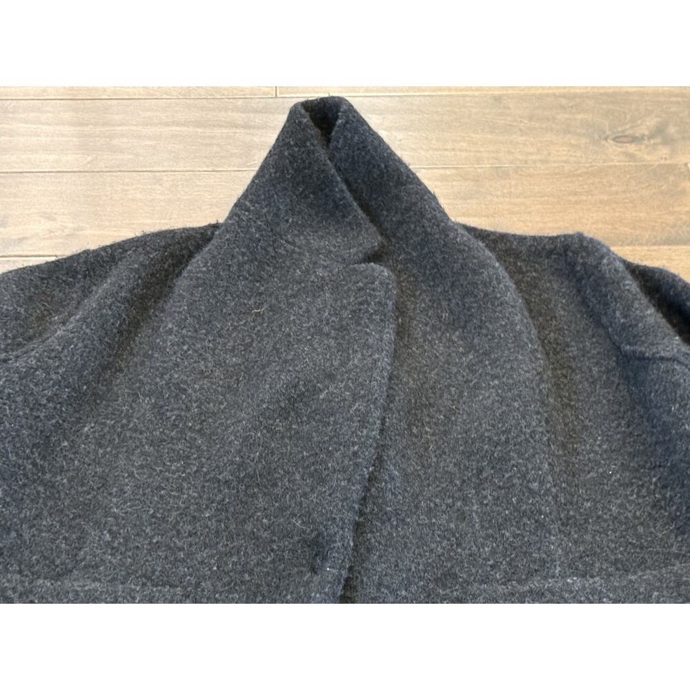 Vince Womens Black Long Brushed Wool Alpaca One Button Jacket Overcoat M $695 - Picture 4 of 10